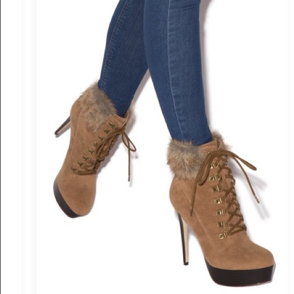 tan stiletto booties